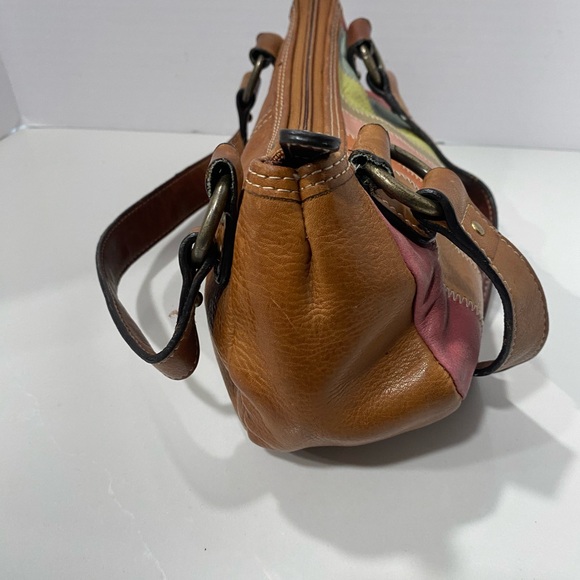 Fossil 90’s Y2K Leather Color Block Hobo Shoulder Bag - Picture 8 of 8